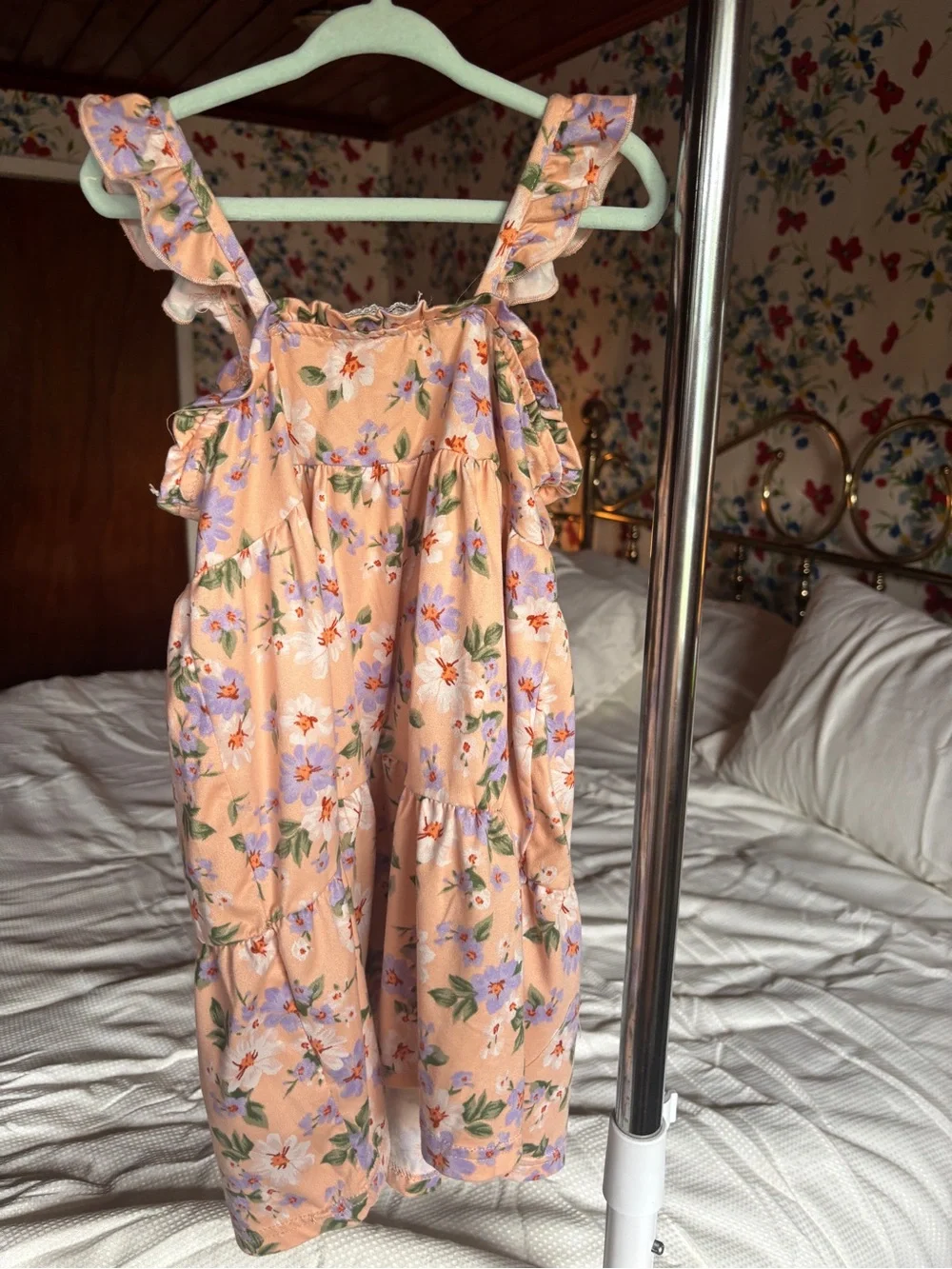 nwot btween floral ruffle girls dress 3t cottagecore spring easter pastel boho